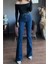jeanmiapamela Ispanyol Lacivert Kot Yüksek Bel Likralı Ekstra Esnek Flare Jeans Kot 3