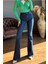 jeanmiapamela Ispanyol Lacivert Kot Yüksek Bel Likralı Ekstra Esnek Flare Jeans Kot 4