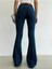 jean Kadın Flora Ispanyol Lacivert Kot Yüksek Bel Likralı Ekstra Esnek 3