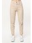 Yüksek Bel Likralı Ekru Mam Jean Esnek Kot Pant. 1