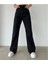 Palazzo Salaş Yüksek Bel Bol Paça Denim Pant. Solmayan Siyah 1