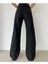 Palazzo Salaş Yüksek Bel Bol Paça Denim Pant. Solmayan Siyah 2