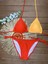 Kadın Likralı Yandan Boyundan Bağlamalı Şık Ipli Üçgen Bikini Takım 1