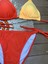 Kadın Likralı Yandan Boyundan Bağlamalı Şık Ipli Üçgen Bikini Takım 2