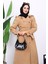 Camel Kruvaze Yaka Astarlı Trençkot 3