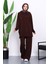 Bordo Kapşonlu Tunik Pantolonlu Takım 1