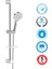 | Valtemo Fonksiyonlu Krom Beyaz Sürgülü Duş Seti 4