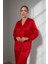 Kırmızı Saten Ikili Pijama Takımı Xl 1