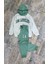 Erkek Çocuk 2 Iplik Baskılı Kapüşonlu Sweatshirt ve Eşofman Altı 2’li Takım 7489 Ayeşil 1
