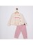 Minino Kız Dantelli Hırkalı TAKIM-1601310 - Pembe 1