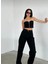 Tommytom Tessa Gold Ikon 90's Siyah Likralı Süper Extra Yüksek Bel Palazzo Salaş Jean () 2