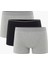 EzoWear Erkek 3'lü Boxer Seti – Siyah Gri Karışık Renkler 2