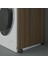 Soli-C 70 cm Mat Ceviz Mdf Lam Tekerlekli Çamaşır Makinesi Ünitesi 2