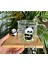 Panda Figürlü Cam Bardak Panda-Karışık desen- kaşıklı altlıklı Kupa -fincan 5
