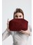 Kadın Bordo Süet Clutch El Çantası 5