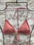 Kadın Gül Kurusu Likralı Yandan Boyundan Bağlamalı Şık İpli Üçgen Bikini Takım 3
