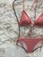 Kadın Gül Kurusu Likralı Yandan Boyundan Bağlamalı Şık İpli Üçgen Bikini Takım 2