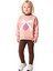Kız Çocuk Pamuklu Baskılı Bisiklet Yaka Oversize Sweatshirt ve Tayt Seti Kaliteli Şık Rahat 1