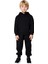 Erkek Çocuk Iki Parçalı Kapüşonlu Sweatshirt ve Eşofman Takımı Günlük Kullanım Için Ideal Seçenek 1