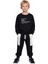 Genç Erkek Sloganlı Sweatshirt ve Jogger Pantolon Kombinasyonu Kaliteli Şık Rahat 1