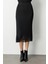 Kadın Beli Lastikli Püsküllü Etek 3911 Siyah 3