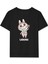 Kız Labubu Çocuk Baskılı T-Shirt - Siyah 1