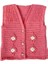 3485 El Örgüsü Çiçek Desenli Örgü Kız Bebek Yeleği / 1 - 3 Yaş 3