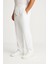 Erkek Keten Pantolon – Cepli, Beli Lastikli ve Bağcıklı, Nefes Alan Rahat Kalıp, Yazlık ve Baharlık Günlük Giyim, Şık & Konforlu Boru Paça Model - Beyaz 3