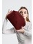 Kadın Bordo Süet Clutch El Çantası 6