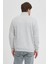 Unisex Regular Fit Rahat Kesim Pamuklu Içi Polarlı Yarım Fermuarlı Gri Dik Yaka Sweatshirt 5