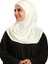 Krem Pratik Hazır Geçmeli Tesettür Eşarp Viskon Boneli Büyük Boy 1290BV_40 2
