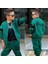 Erkek Çocuk Yeşil Kolej Tarzı 3’lü Eşofman Takımı – R Harf Nakışlı Spor Kombin 43131 2