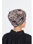 Pudra Çapraz Büzgülü Tesettür Bone Sandy Leopar Desen 2511_06 4