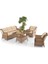 Rattan Alfa Bahçe Mobilyası 3+1+1+1+1+Camlı Masa 4