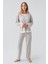 Uzun Kollu Basic Esnek Viskoz Pijama Takım 18209 2