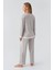 Uzun Kollu Basic Esnek Viskoz Pijama Takım 18209 3