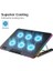 Dizüstü Bilgisayar Soğutma Pedi, Dizüstü Bilgisayar Soğutucu, 10 Rgb Aydınlatma Modu ve 7 Yüksekliği Ayarlanabilir, 6 Sessiz Fan 2 Hız Kontrollü Güçlü Rüzgar, 11,3-17 Inç Oyun Dizüstü 4