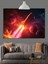 Fırlatılan Roket Uzay Sanatı Dekoratif Kanvas - Mdf Ahşap Tablo 4