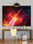 Fırlatılan Roket Uzay Sanatı Dekoratif Kanvas - Mdf Ahşap Tablo 5