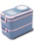 1200 ml Iki Kat Dört Bölme Paslanmaz Çelik Lunch Box Yeni Nesil Sefer Tası-Sos Kaseli MODEL-FFLBOX8023 Lacivert 1
