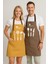 Kumaş Mutfak Önlüğü Seti 2'li Leke Tutmaz Su Itici %65 Pamuk %35 Polyester Chef Taster Önlük 2