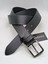 %100 Hakiki Deri 4 cm Siyah Erkek Kemer 3