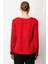 Kadın Degaje Yaka Saten Bluz 3019 Kırmızı 4