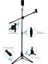 190CM Maksimum Uzunluk Mikrofon Standı Multi Fonksiyonel 2in1 Mikrofon ve Tablet Stand Katlanabilir Açısı Ayarlanabilir Zemin Üstü - Canlı Müzik Mikrofon Telefon Stand 103SP 5