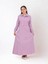 Aluna Ikili Bürümcük Pamuk Tam Boy Elbise Pembe 3