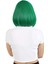 Küt Kahküllü Fiber Sentetik Peruk - Koyu Yeşil 4