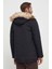 Paveric Fur Parka Opsiyonel Kürklü Kapüşonlu Regular Fit Uzun Erkek Mont Siyah 3