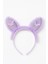 Tavşan Kulaklı Taç Parti Kostüm Aksesuarı Mor Renk Fırfırlı Taç 2