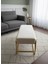 Todekhome Elora Gold Metal Ayaklı Krem Puf / Bench 2