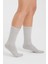 3'lü Paket Siyah Beyaz ve Gri Dikişsiz Pamuklu Tenis Spor Kadın Soket Çorap 1